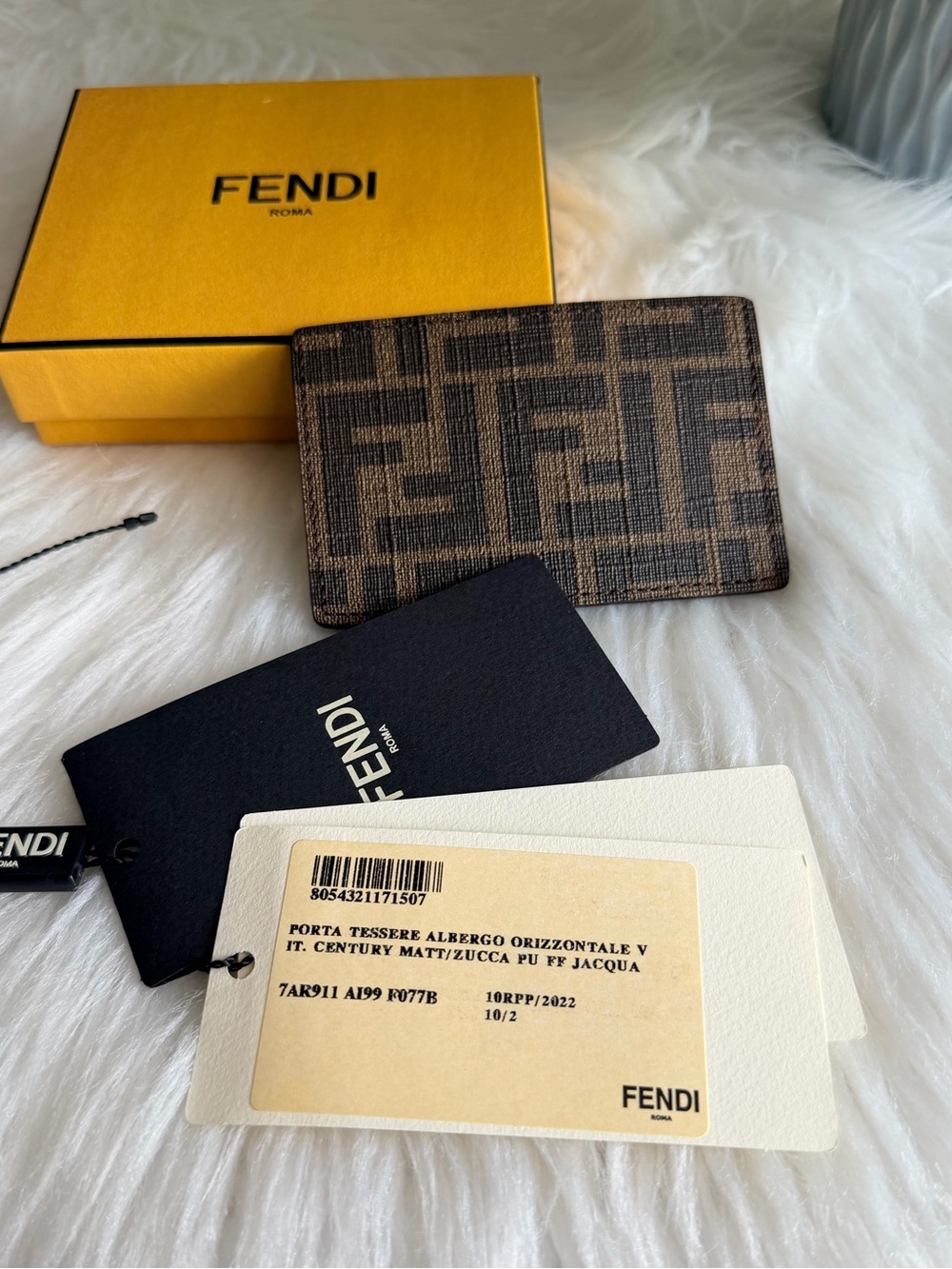 Fendi FF Zucca Slim Card Holder / Wallet